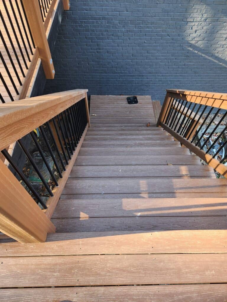 Custom deck stairs and railings in Trussville, Alabama