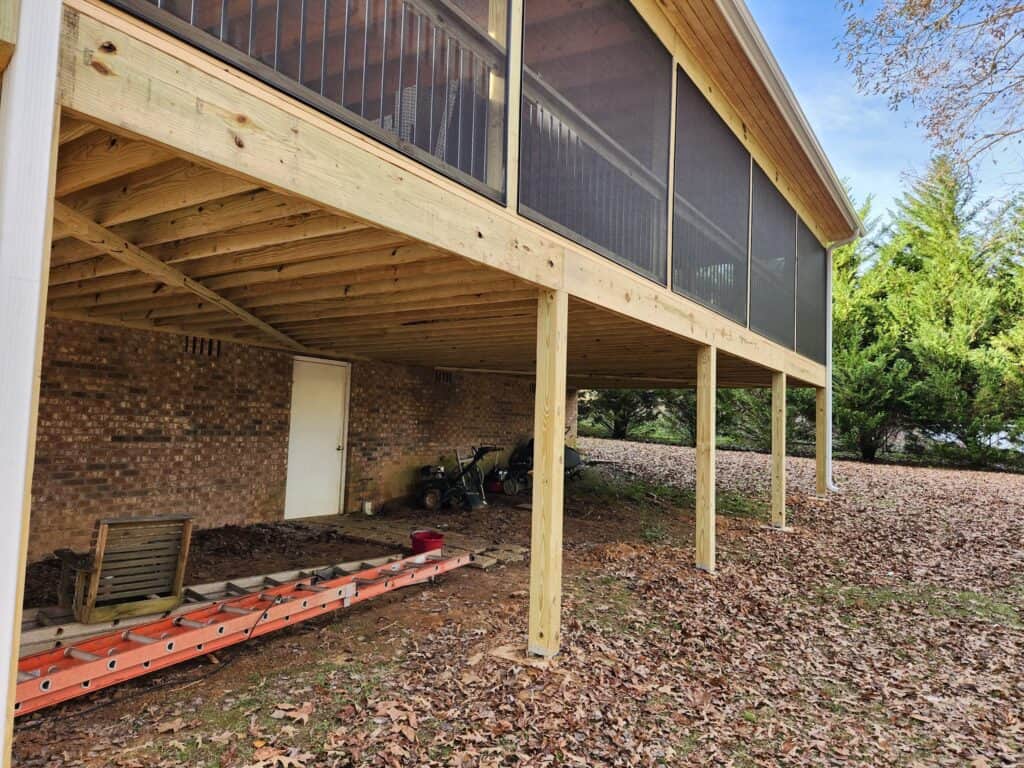 Elevated screened porch and custom deck in Birmingham AL